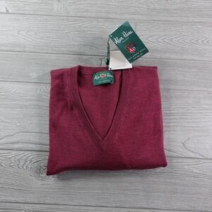 NEW Alan Paine Sweater Mens 48" EU 56 Merino Wool V Neck Millbrook Pullover NWT